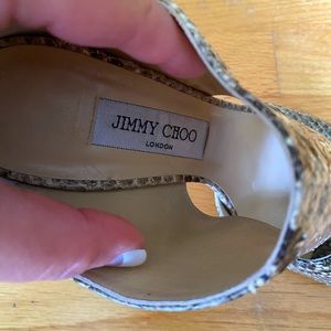Jimmy Choo snake skin high heels